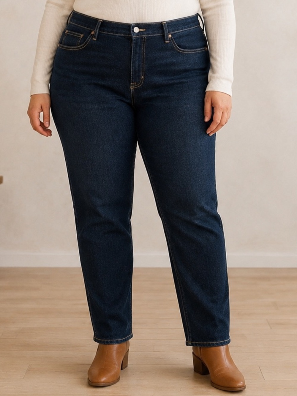 UT Mid Rise 80s Slim Jeans Dark Wash Button Fly Size 16 33 Long